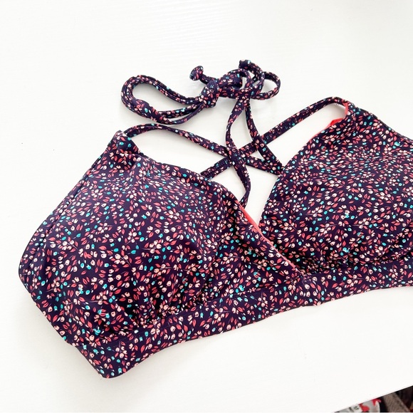 NEW Eidon Madison Wildflowers Fixed Triangle Convertible Strap Bikini Top Size E - Picture 4 of 8